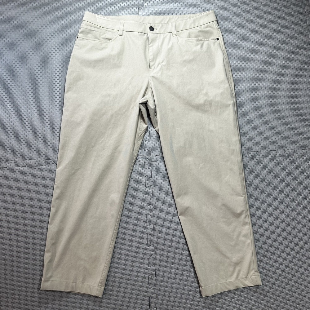 Lululemon Pants ABC Warpstreme Mens 36x26* Beige Performance Casual Classic Fit